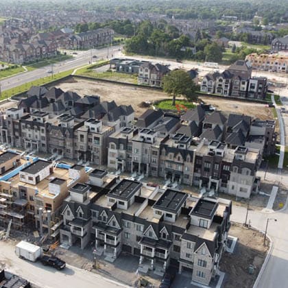 image showcasing the current construction progress at Union Village